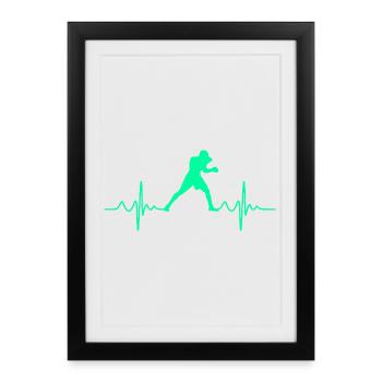 Boxing Boxing Heartbeat - Framed poster (27 × 37 cm) - black - Front