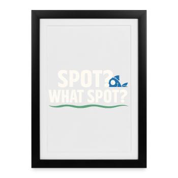 Secret fishing spot – don't ask - Framed poster (27 × 37 cm) - black - Front