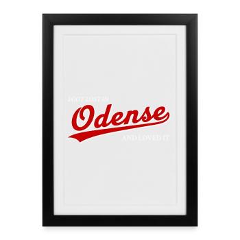 Je me suis perdu à Odense et j’ai adoré - Voyage au Danemark - Affiche encadrée (27 × 37 cm) - noir - Devant