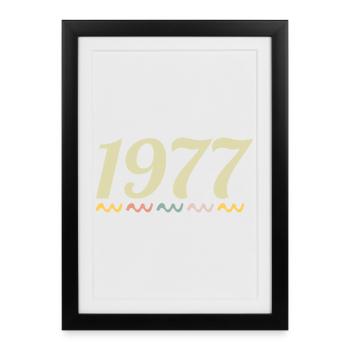 1977 - Affiche encadrée (27 × 37 cm) - noir - Devant