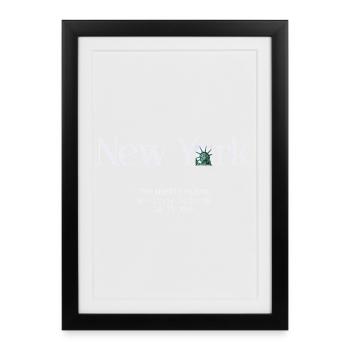 Skyline néon de Liberty Island - Affiche encadrée (27 × 37 cm) - noir - Devant