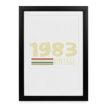 1983-Anniversary-1983-retro-1983 - Framed poster (27 × 37 cm) - black - Front