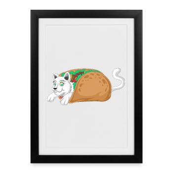 Taco Cat Shirt - Framed poster (27 × 37 cm) - black - Front