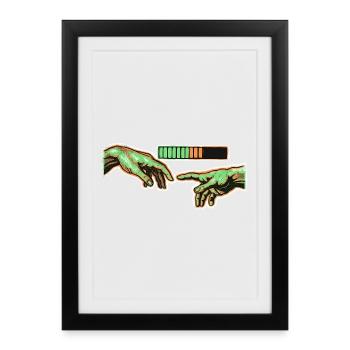 Human Connection Loading - Framed poster (27 × 37 cm) - black - Front