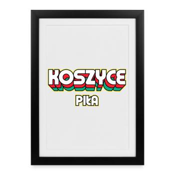 Košice Piła. Retro District Name - Framed poster (27 × 37 cm) - black - Front