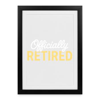 Retired 2026 Funny Retired Graphic Men Retirement - Framed poster (27 × 37 cm) - black - Front