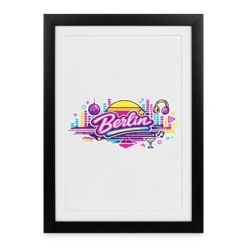 Berlin - Affiche encadrée (27 × 37 cm) - noir - Devant