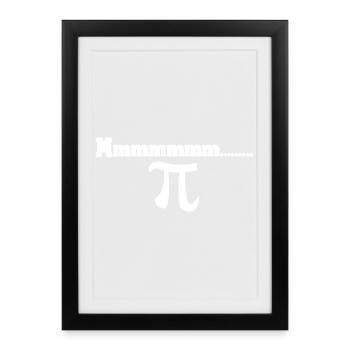 Pi Aesthetics in Math Style Cake Sarcastic - Framed poster (27 × 37 cm) - black - Front