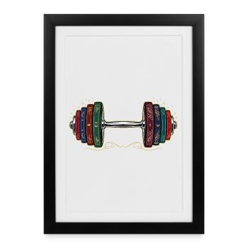 Gym Rat & Books - Framed poster (27 × 37 cm) - black - Front