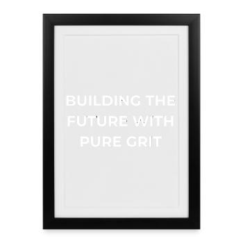 Blue Collar Worker Pure Grit - Framed poster (27 × 37 cm) - black - Front