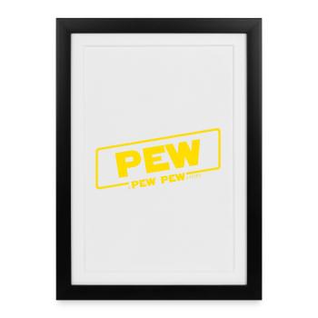Une histoire de Pew Pew - Affiche encadrée (27 × 37 cm) - noir - Devant