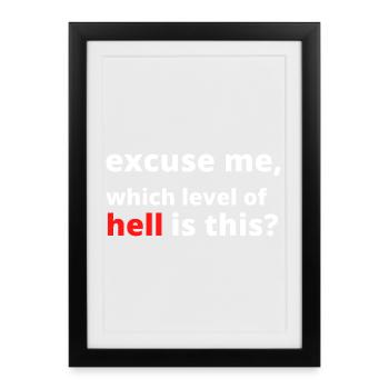 Drôle de dicton sarcastique - Affiche encadrée (27 × 37 cm) - noir - Devant