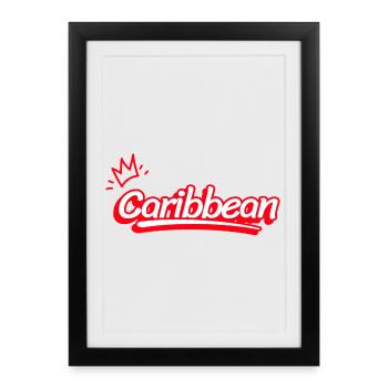 Caribbean en Rouge - Affiche encadrée (27 × 37 cm) - noir - Devant