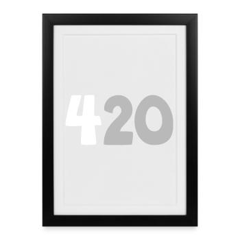 420 | 4,20 | Couleur de conception réglable - Affiche encadrée (27 × 37 cm) - noir - Devant