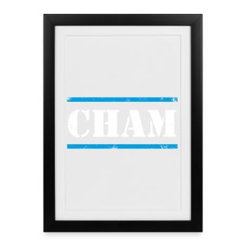 Cham - Gerahmtes Poster (27 × 37 cm) - Schwarz - Vorne
