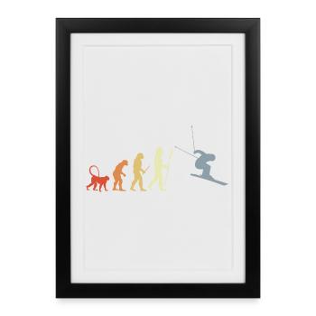 Development of a skier - Framed poster (27 × 37 cm) - black - Front