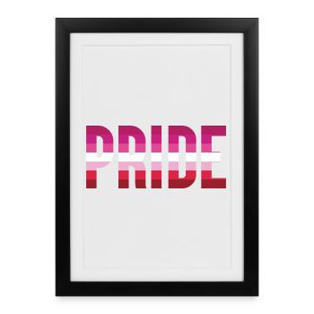 Pride Month LGBT - Lesbian Pride - Framed poster (27 × 37 cm) - black - Front