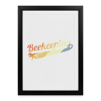 Vintage Beekeeping - Framed poster (27 × 37 cm) - black - Front