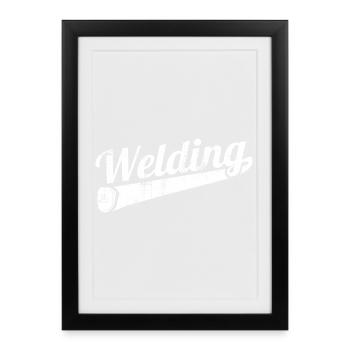 Funny Welder - Framed poster (27 × 37 cm) - black - Front