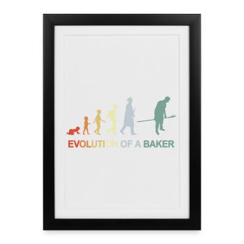 Vintage Baker Evolution - Framed poster (27 × 37 cm) - black - Front
