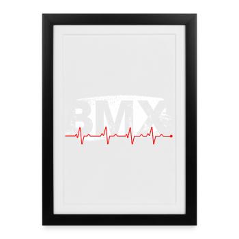 BMX Pulse Graffiti - Affiche encadrée (27 × 37 cm) - noir - Devant