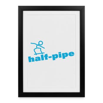 HALF-PIPE - Framed poster (27 × 37 cm) - black - Front