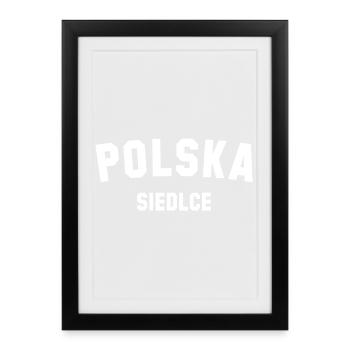 SIEDLCE Polska Pologne Polen - Affiche encadrée (27 × 37 cm) - noir - Devant
