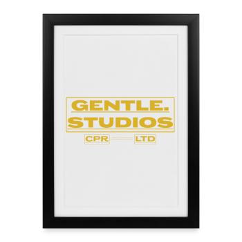Gentle Studios – Minimalist Branding - Framed poster (27 × 37 cm) - black - Front