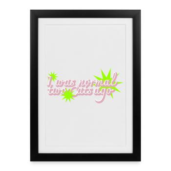 Two Cats Too Late Crazy Catlady - Framed poster (27 × 37 cm) - black - Front