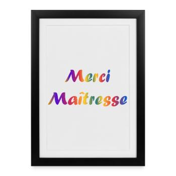 MISTRESS. MASTER. THANK YOU. THANK YOU MISTRESS. GIFT. - Framed poster (27 × 37 cm) - black - Front