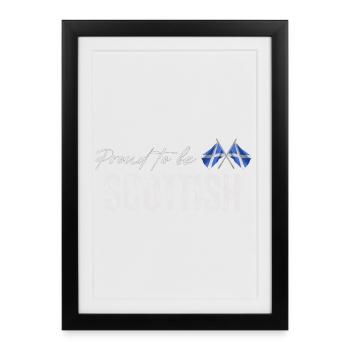 Fier Ecossais, j’adore l’Ecosse - Affiche encadrée (27 × 37 cm) - noir - Devant