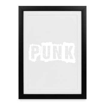 Punk logo Urban design - Framed poster (27 × 37 cm) - black - Front