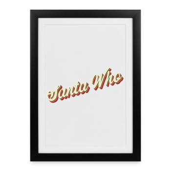 Design de Noël du Père Noël - Affiche encadrée (27 × 37 cm) - noir - Devant