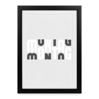 Motif Monday Black/Grey - Framed poster (27 × 37 cm) - black - Front