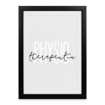 Stylish design for the physiotherapist - Framed poster (27 × 37 cm) - black - Front
