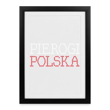 Pierogi Polska, Pologne - Affiche encadrée (27 × 37 cm) - noir - Devant