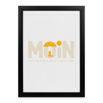 Moonshade Liquid Sun Motif - Framed poster (27 × 37 cm) - black - Front