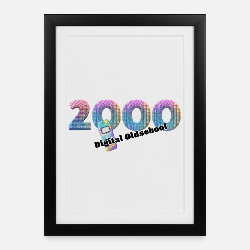 2000 – Mode de vie plus branché et mobile - Affiche encadrée (27 × 37 cm) - noir