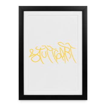 Creative Stuttgart souvenir - Framed poster (27 × 37 cm) - black - Front