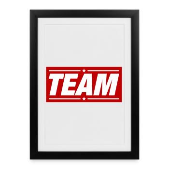 Team Design - Framed poster (27 × 37 cm) - black - Front