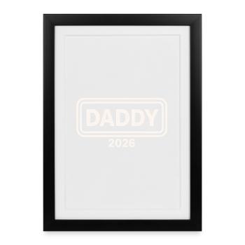 PAPA 2026 Papa fier - Affiche encadrée (27 × 37 cm) - noir - Devant