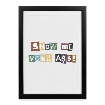 SYMA Letter Collage - Framed poster (27 × 37 cm) - black - Front