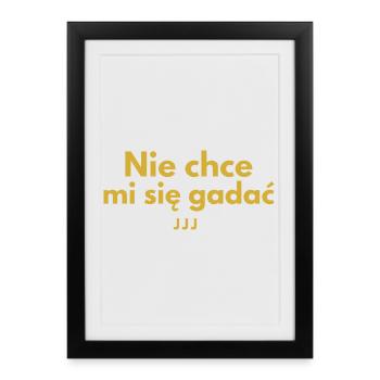 Je ne veux pas parler - JJJ - Affiche encadrée (27 × 37 cm) - noir - Devant