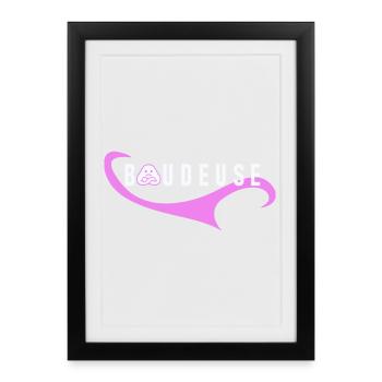 Logo Boudeuse  - Affiche encadrée (27 × 37 cm) - noir - Devant