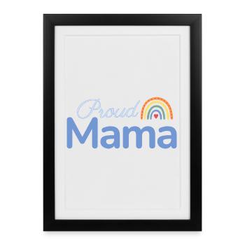 Fière Maman Arc-en-ciel - Affiche encadrée (27 × 37 cm) - noir - Devant