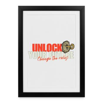 Unlock Your Future Rules - Framed poster (27 × 37 cm) - black - Front