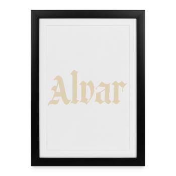 Conception des fons d’Alvar Gothic - Affiche encadrée (27 × 37 cm) - noir - Devant
