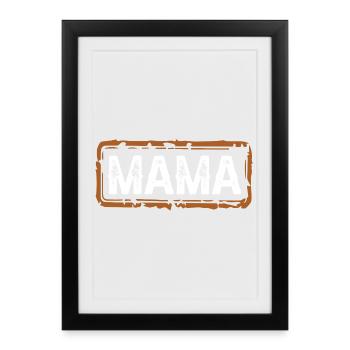 Maman - Affiche encadrée (27 × 37 cm) - noir - Devant