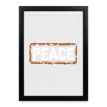 Paix - Affiche encadrée (27 × 37 cm) - noir - Devant