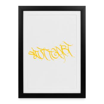 The Ultimate Stuttgart T-Shirt - Framed poster (27 × 37 cm) - black - Front